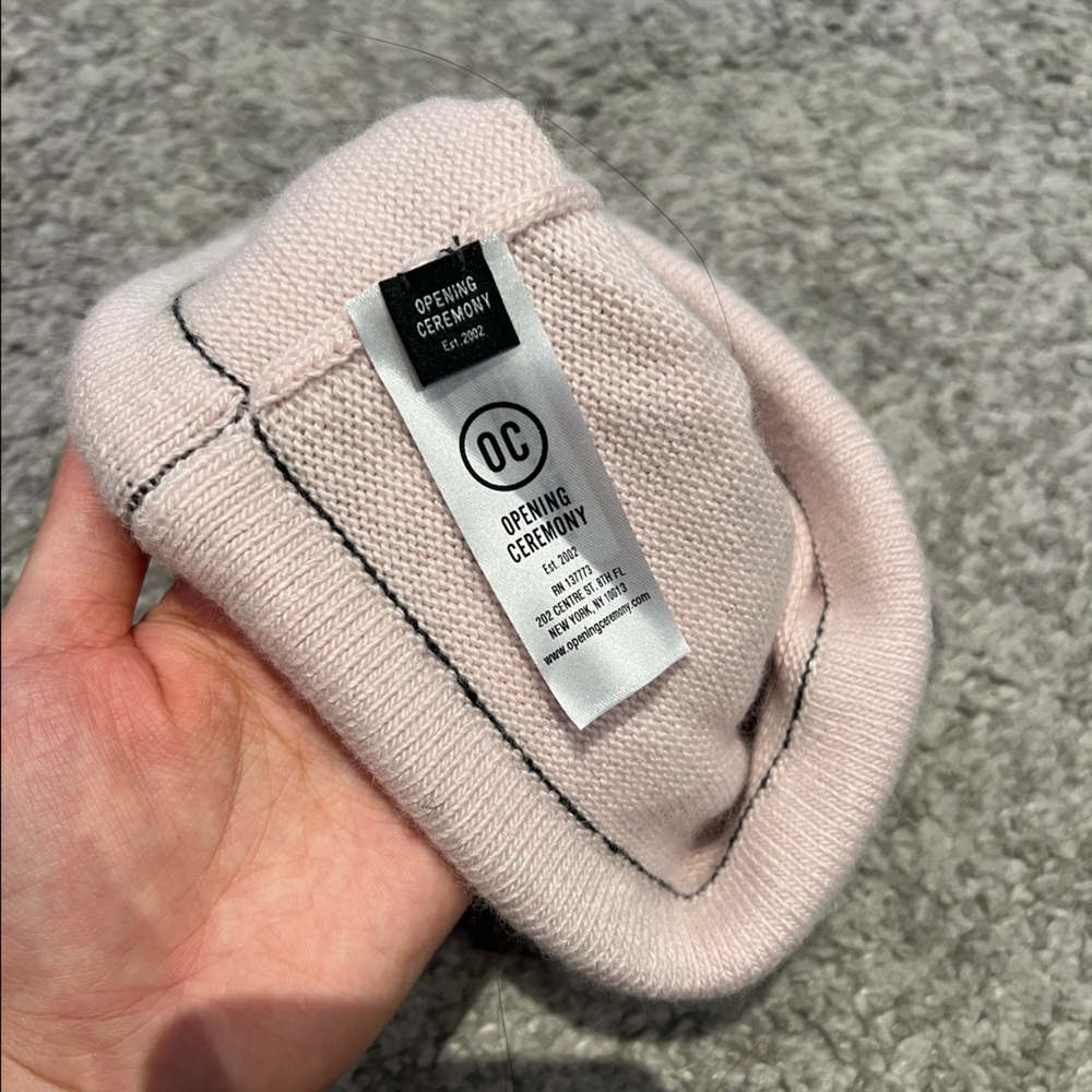 Opening Ceremony Light Pink Statement Beanie - image 3